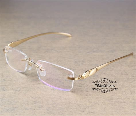 cartier eyeglasses panthere|cartier rimless panthere glasses.